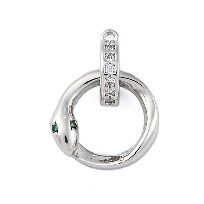 Brass Micro Pave Cubic Zirconia Pendants