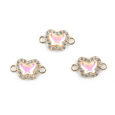 Alloy Crystal Rhinestone Connector Charms