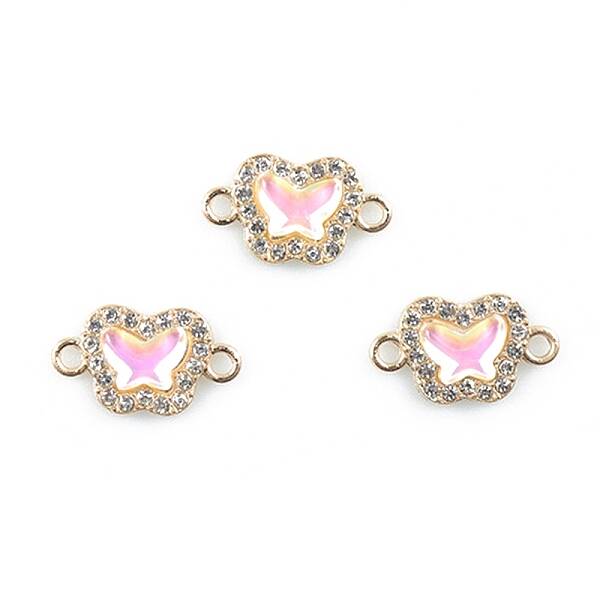 Alloy Crystal Rhinestone Connector Charms