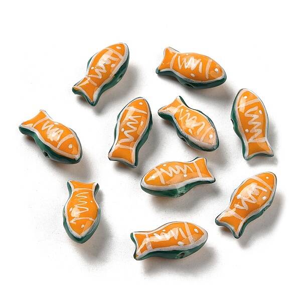 Handmade Printed Porcelain Beads
