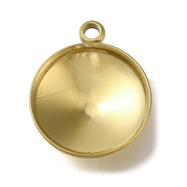 Ion Plating(IP) 304 Stainless Steel Pendant Cabochon Settings