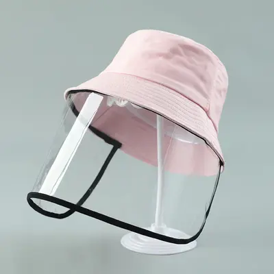 Child Protection Products Hot Buy Anti-spitting Protective Hat Dustproof Cover Kids Boys Girls Fisherman Hat | Color: No pink...