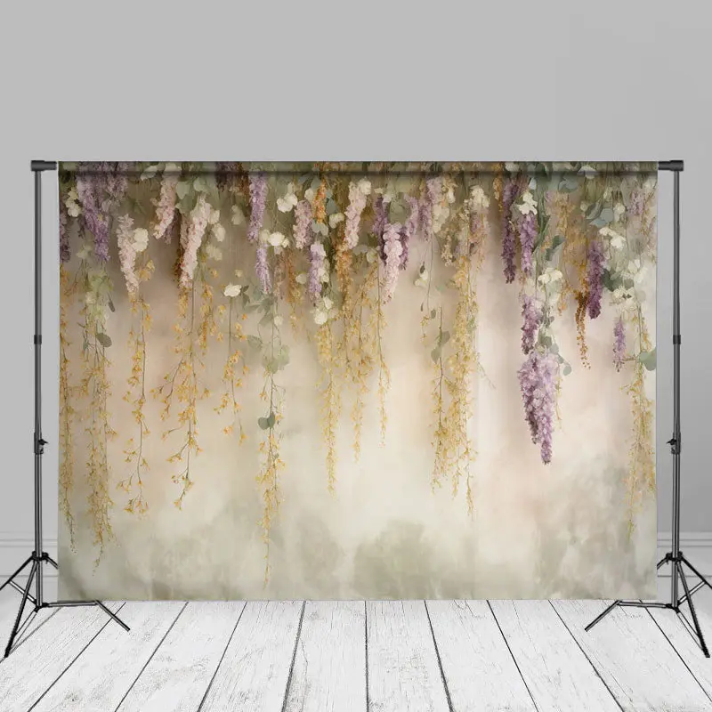 Floral Abstract Wall Photo Booth Backdrop For Studio - Aperturee