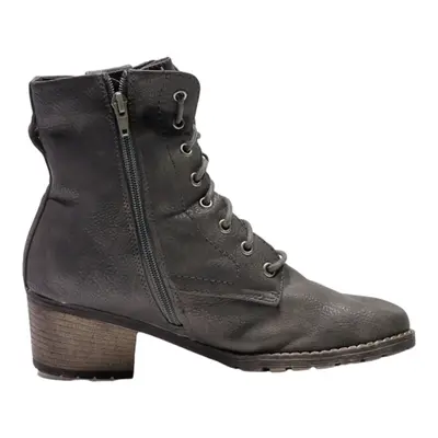 RIEKER Lace-Up Boots Grey Synthetic Womens UK 6