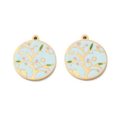 Ion Plating(IP) 304 Stainless Steel Enamel Pendants