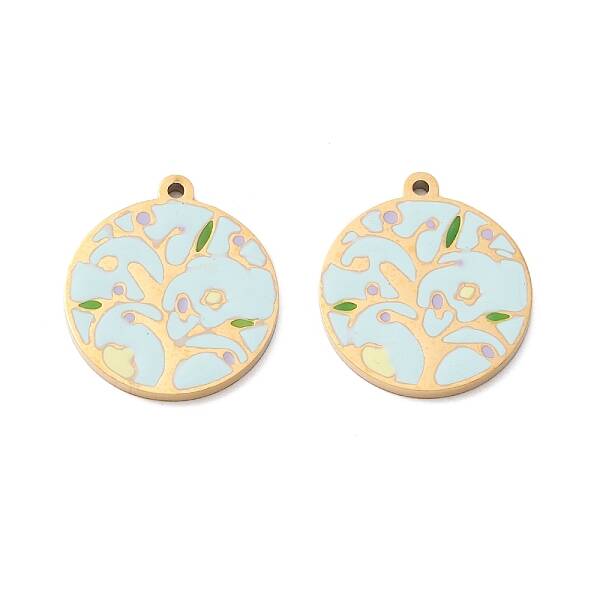 Ion Plating(IP) 304 Stainless Steel Enamel Pendants