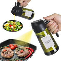 16oz Tinted Light Blocking Olive Oil Dispenser for Kitchen - Versatile Sprayer & Pourer for Cooking, Air Fryer, Baking, Salad...