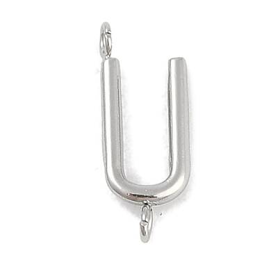 304 Stainless Steel Letter Connector Charms