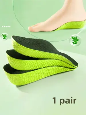 Unisex Simple Style Plain Color Height Increasing Insoles, 1 Pair Breathable Comfortable Arch Support  Insoles, Fashionable S...