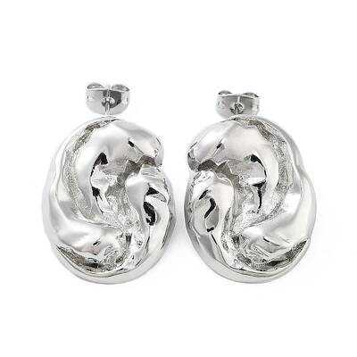Shell Shape Brass Stud Earrings