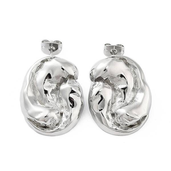 Shell Shape Brass Stud Earrings