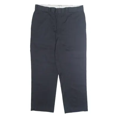 DICKIES Workwear Mens Trousers Black Loose Straight W40 L30