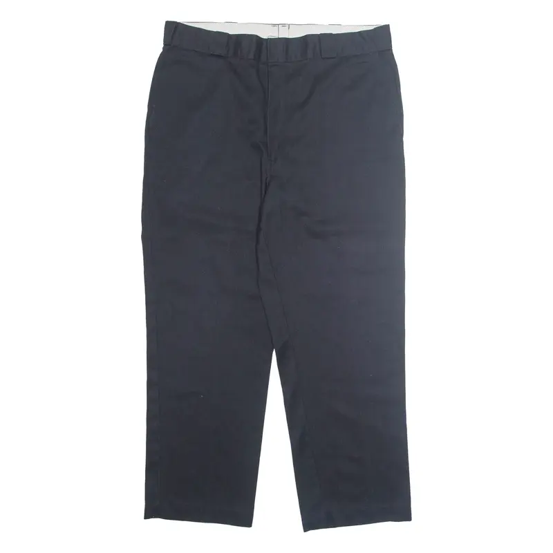 DICKIES Workwear Mens Trousers Black Loose Straight W40 L30