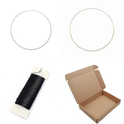 16Pcs 2 Colors Iron Hoops Macrame Ring