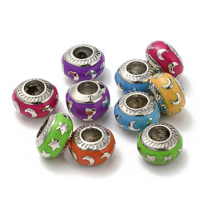 Alloy Enamel European Beads