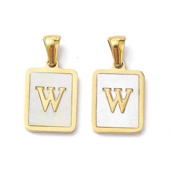Ion Plating(IP) 304 Stainless Steel Pave Shell Pendants