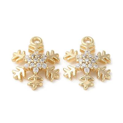 Brass Micro Pave Cubic Zirconia Pendants