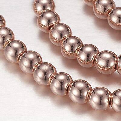 Electroplate Non-magnetic Synthetic Hematite Beads Strands