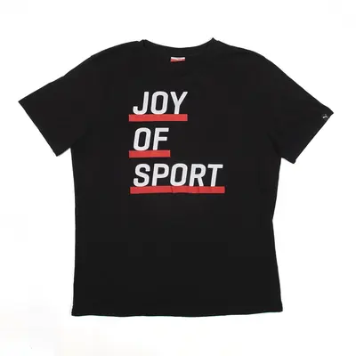 PUMA Joy Of Sport Black Short Sleeve T-Shirt Mens L