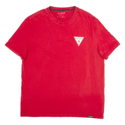 GUESS Mens T-Shirt Red XL