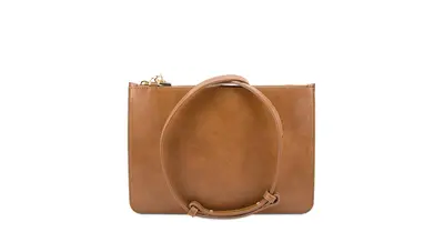 Camden Crossbody Clutch in Cognac & Emerald