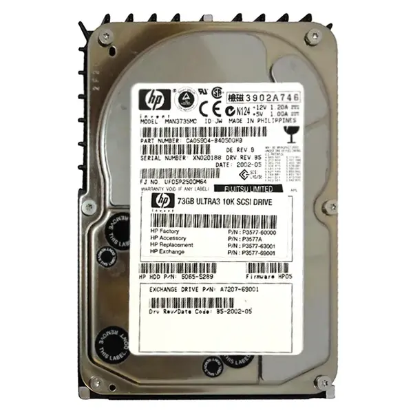 P3577-69001 HP 72.8GB Ultra-160 SCSI 10000 3.5-inch Hard Drive