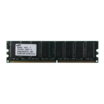 Samsung M368L6423FTN-CB3 | 512MB DDR-333MHz PC2700 Non-ECC Unbuffered UDIMM CL2.5 2Rx8 2.5V 184-Pin Memory Module