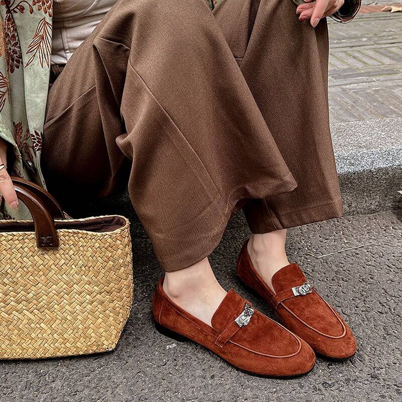 CHIKO Amy Round Toe Block Heels Loafers Shoes