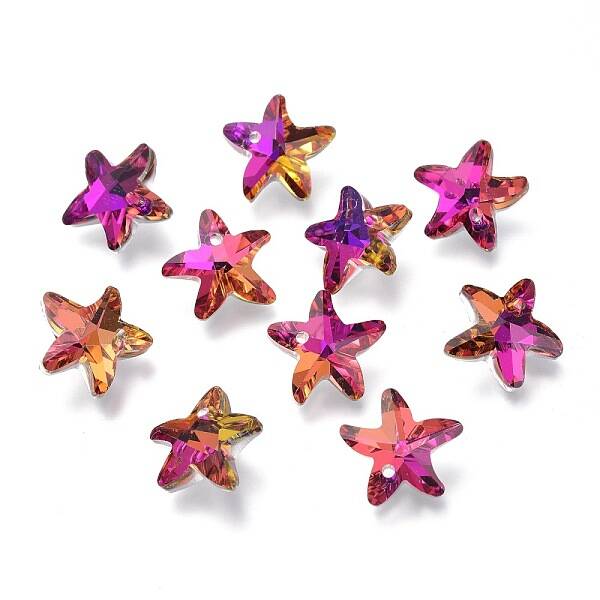 Electroplate Glass Charms
