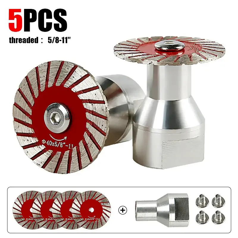 3PCS/5PCS 1.57(40MM) Diamond Saw Blades for Granite, Marble, Sandstone, Tombstone & Stone - Angle Grinder Tool for Carving,...