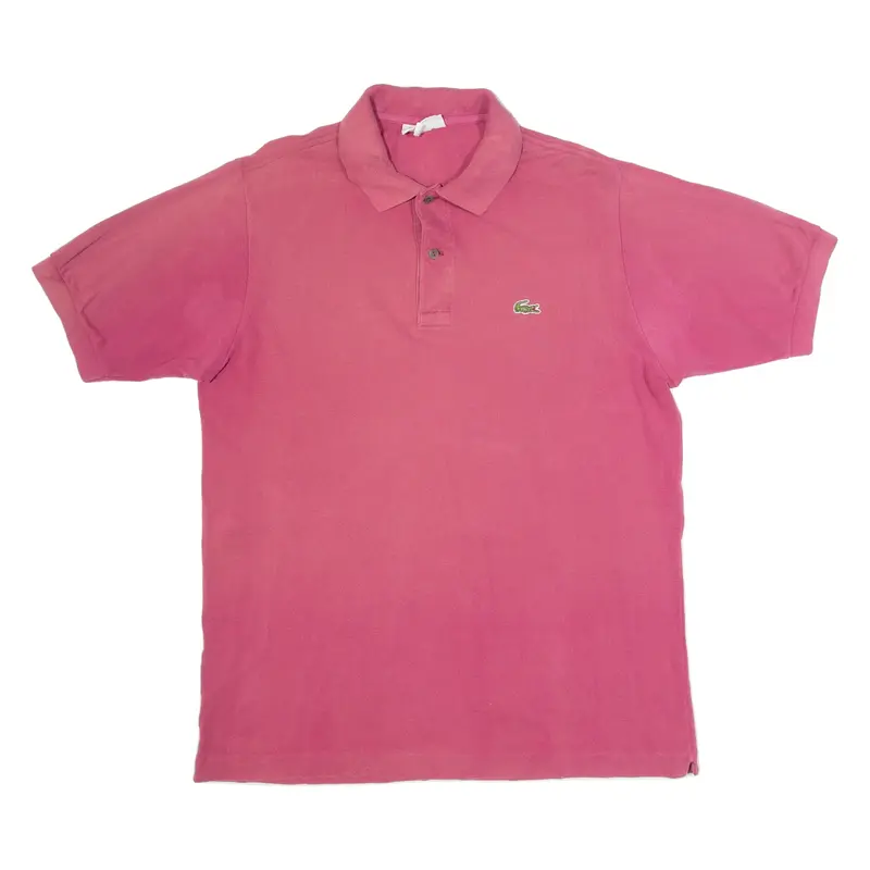 LACOSTE CHEMISE Mens Polo Shirt Pink L