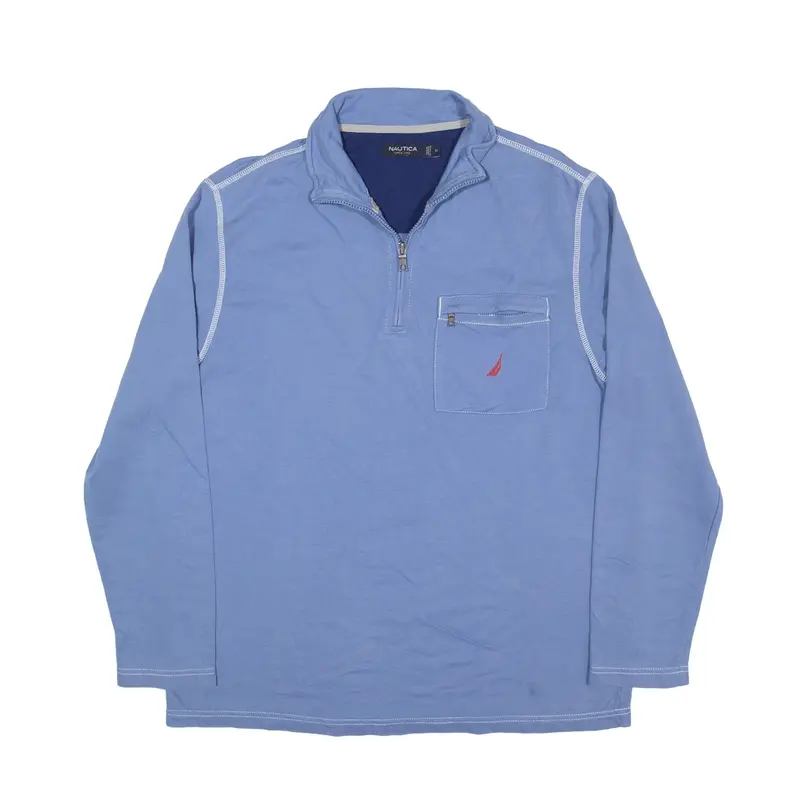 NAUTICA Sweatshirt Blue 1/4 Zip Mens M