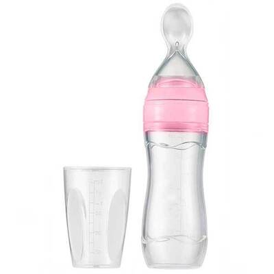 Baby Spoon Bottle Feeder | Color: Pink