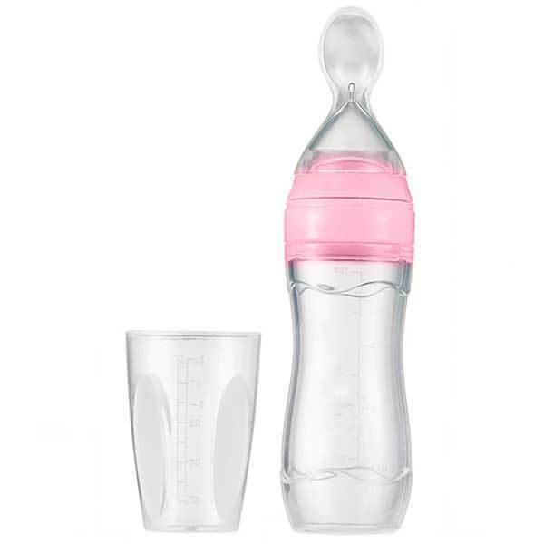 Baby Spoon Bottle Feeder | Color: Pink