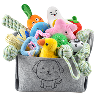 24 Pack Puppy Chew Toys, Dog Teething Toys with Storage Bin, Dog Rope Toys and Squeaky Toys for Boredom, Interactive Dog Toys...