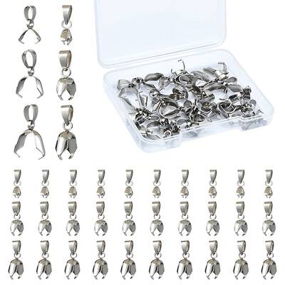 30Pcs 3 Styles 304 Stainless Steel Ice Pick Pinch Bails