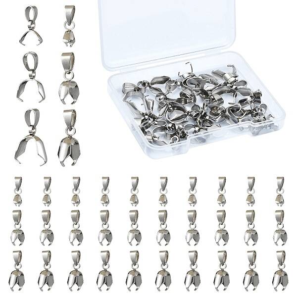 30Pcs 3 Styles 304 Stainless Steel Ice Pick Pinch Bails