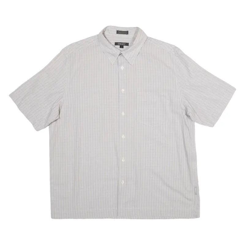 DKNY Mens Shirt Purple Gingham L