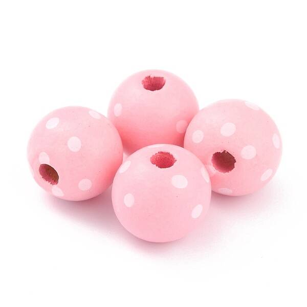 Dyed Natural Wooden Beads