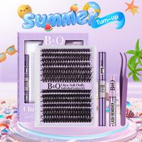 70D+90D Volume Kit l 280pcs Wispy Mega Volume Lashes,D-Curl,Lash Bond & Seal for DIY Springtok Lash Extension,Waterproof Long...
