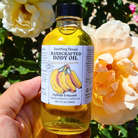 Handcrafted Banana Cream Pie Body Oil Skin Moisturizer Skincare for Glistening Silky Smooth Skin 4 oz With Jojoba Oil, Coconu...