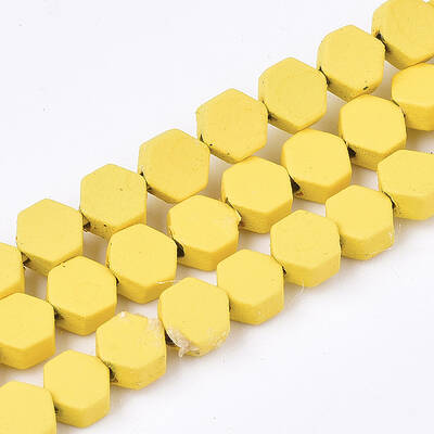 Spray Painted Non-magnetic Synthetic Hematite Beads Strands