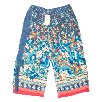 MONSOON Womens Casual Shorts Blue Relaxed Floral UK 12 W30