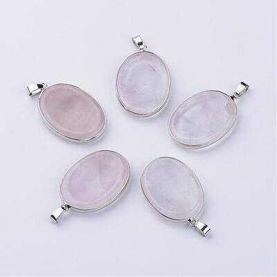 Natural Rose Quartz Massage Pendants