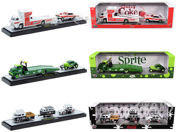 Auto Haulers Soda Set of 3 pieces Release 36 Limited Edition to 8000 pieces Worldwide 1/64 Diecast Models by M2 Machines