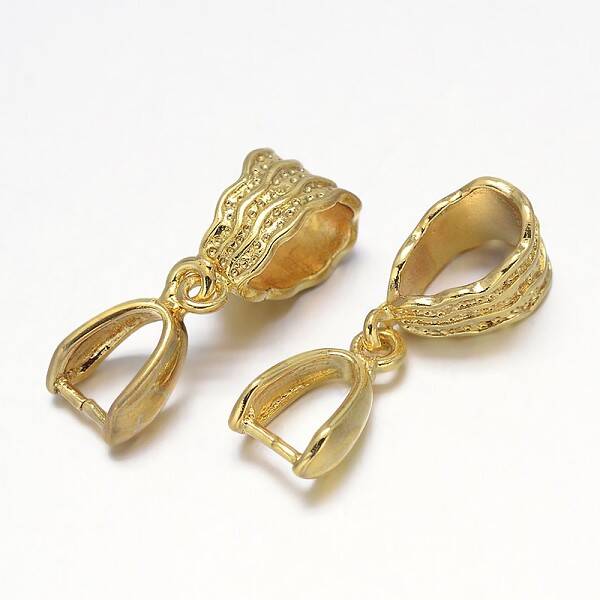 Rack Plating Brass Pendant Pinch Bails
