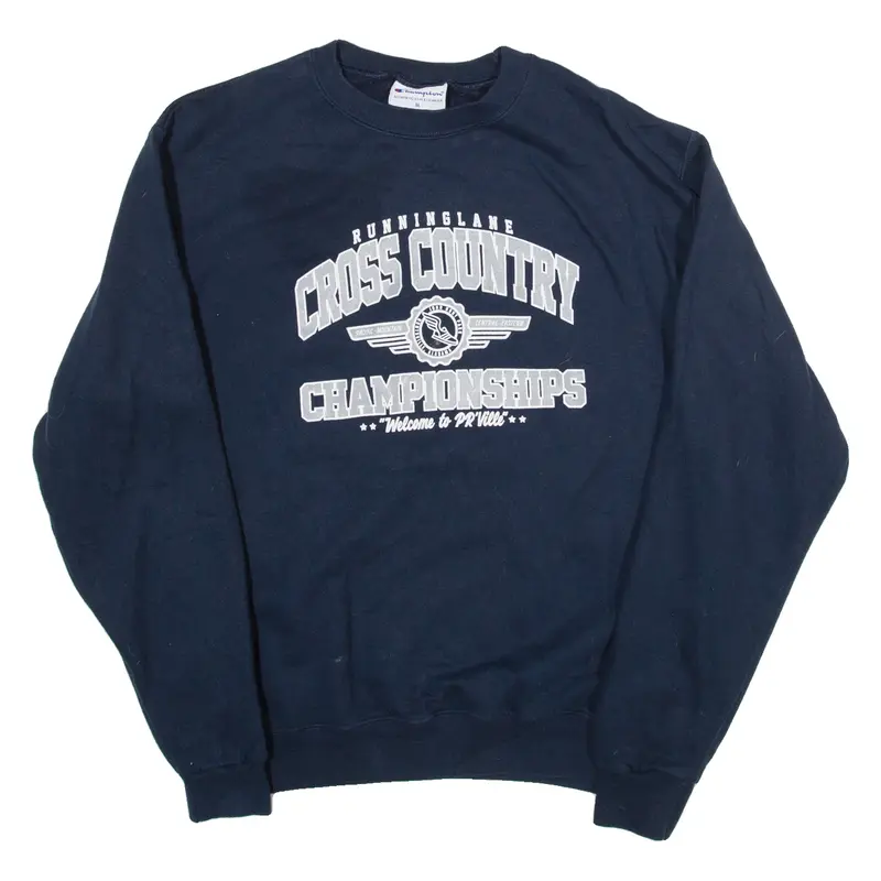 CHAMPION Cross Country Champions Womens Sweatshirt Blue USA M