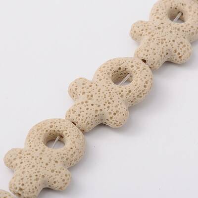 Synthetic Lava Rock Bead Strands