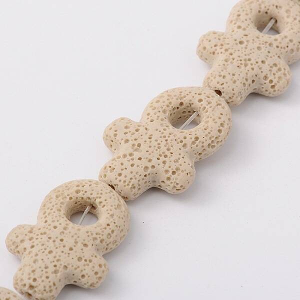 Synthetic Lava Rock Bead Strands