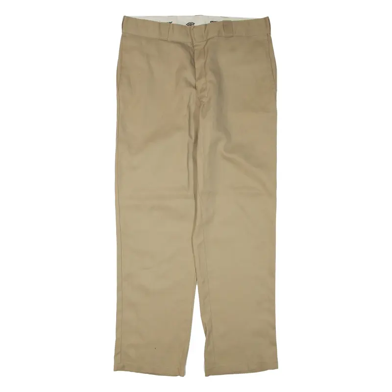 DICKIES Mens Trousers Beige Regular Straight W36 L32